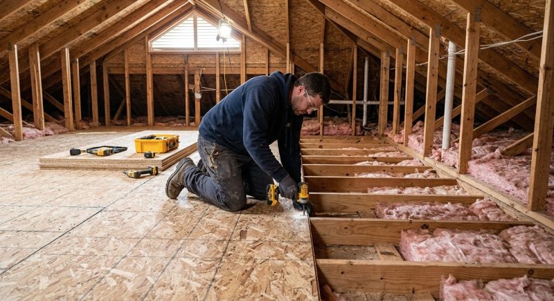 Attic Subfloor Installation in Conroe, TX