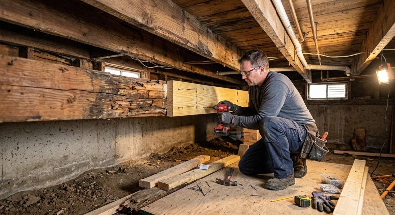 Basement Joist Repair in Kansas City, KS