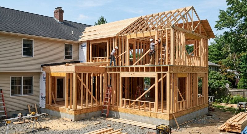 House Addition Framing in Kansas City, KS