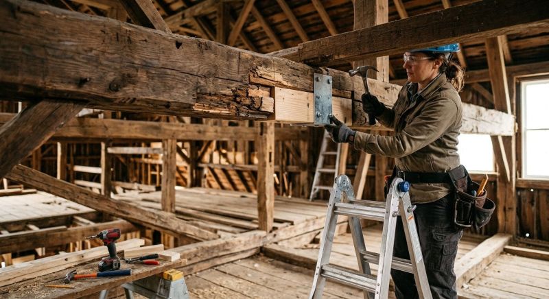 Roof Beam Repair in Wilmington, NC