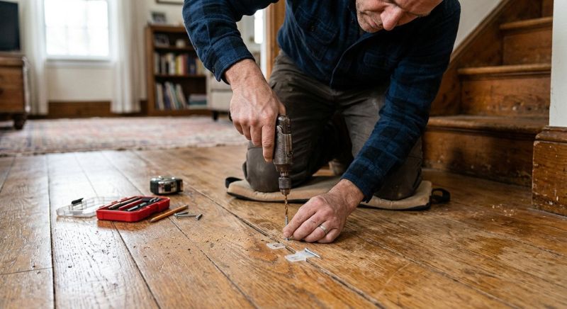 Squeaky Wood Floor Repair in Kansas City, KS