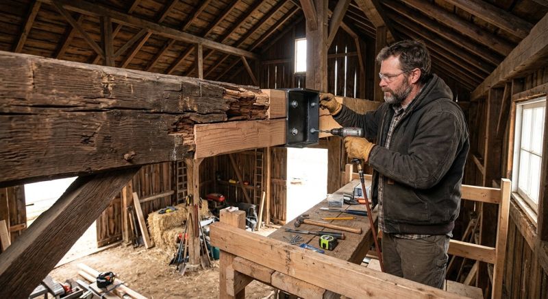 Barn Beam Replacement in Wilmington, NC