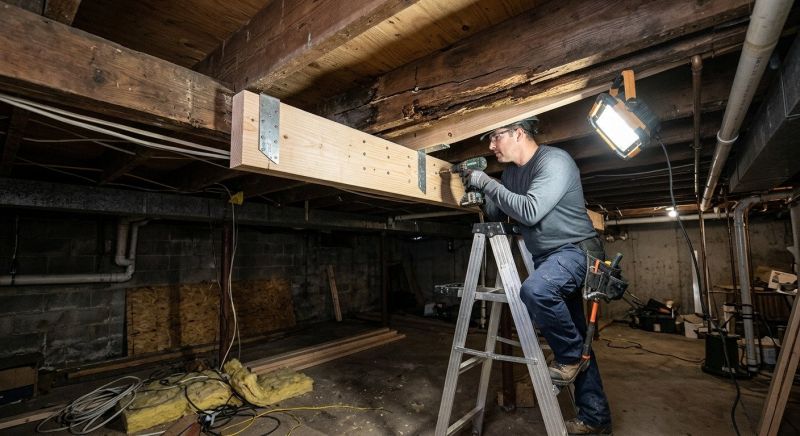Basement Beam Repair in Kansas City, KS