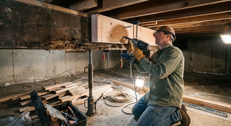 Basement Beam Repair in Conroe, TX