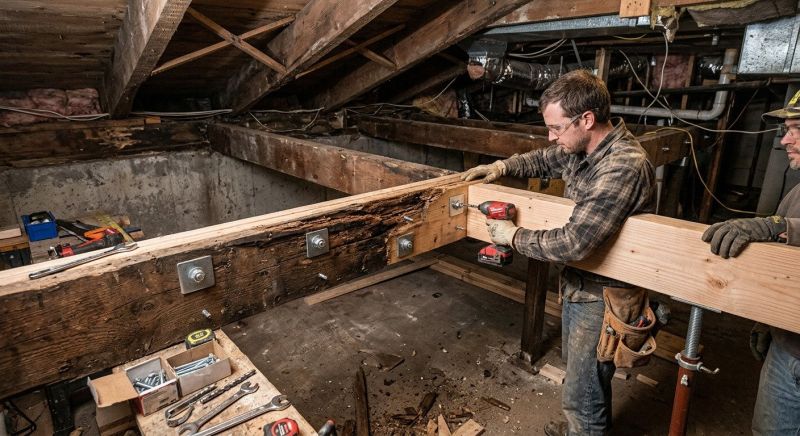 Basement Joist Repair in Wilmington, NC