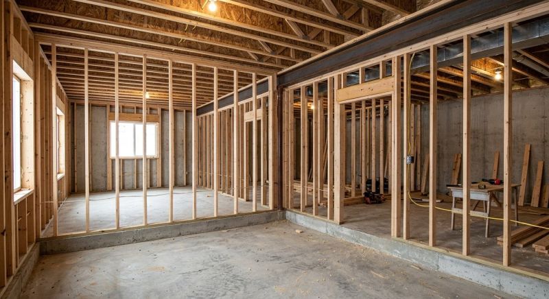 Basement Wall Framing in Wilmington, NC