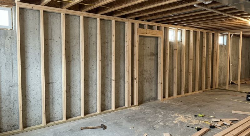 Basement Wall Framing in Wilmington, NC