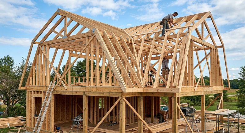 Gable Roof Framing in Kansas City, KS