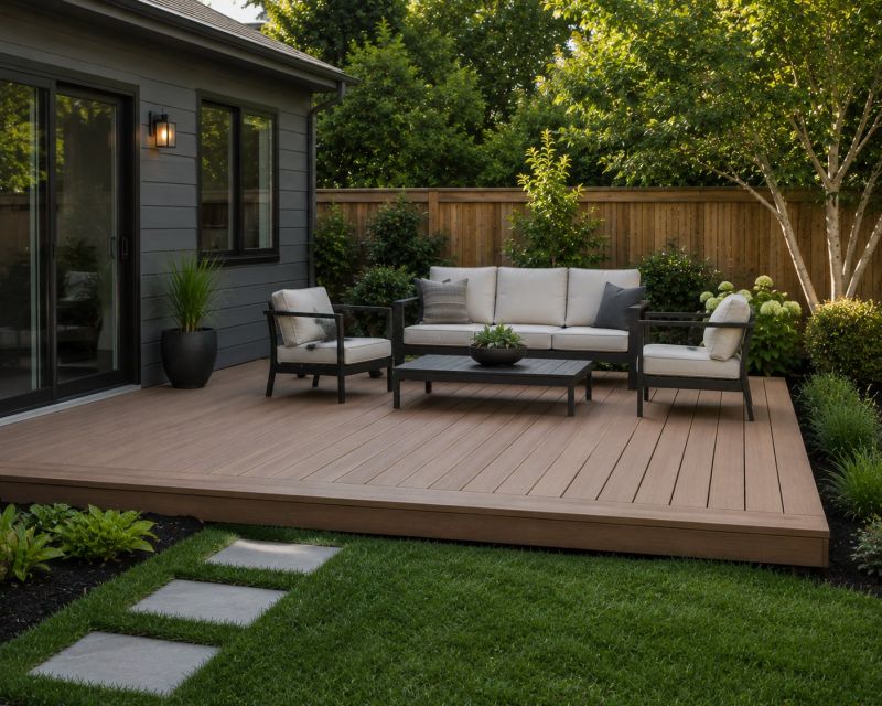Ground Level Deck Construction in Worcester, MA