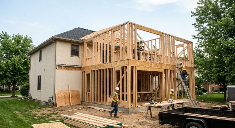Home Addition Framing in Conroe, TX