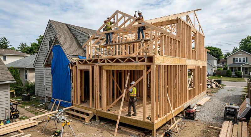 Home Addition Framing in Conroe, TX