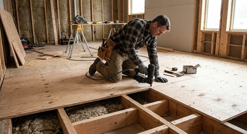 Plywood Flooring Installation in Conroe, TX