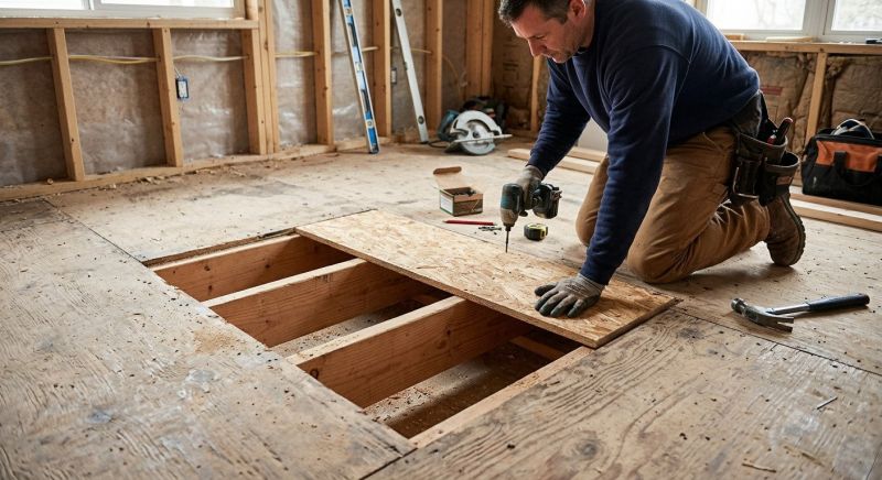 Plywood Subfloor Repair in Conroe, TX