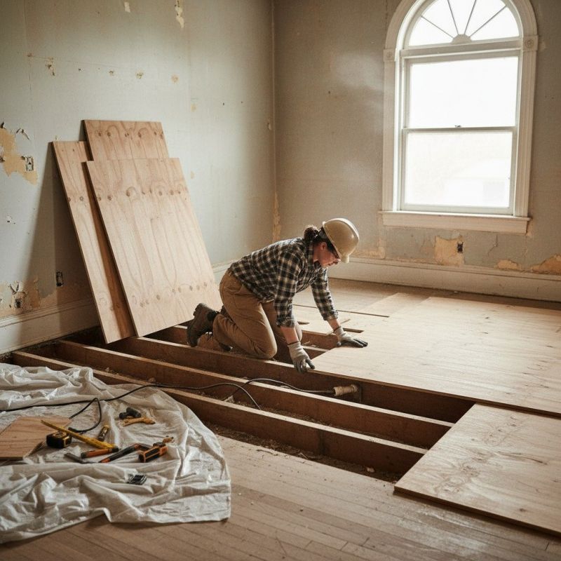 Plywood Subfloor Repair in Conroe, TX