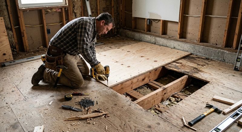 Plywood Subfloor Repair in Conroe, TX