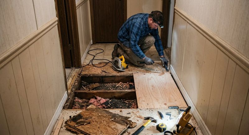 Plywood Subfloor Repair in Wilmington, NC