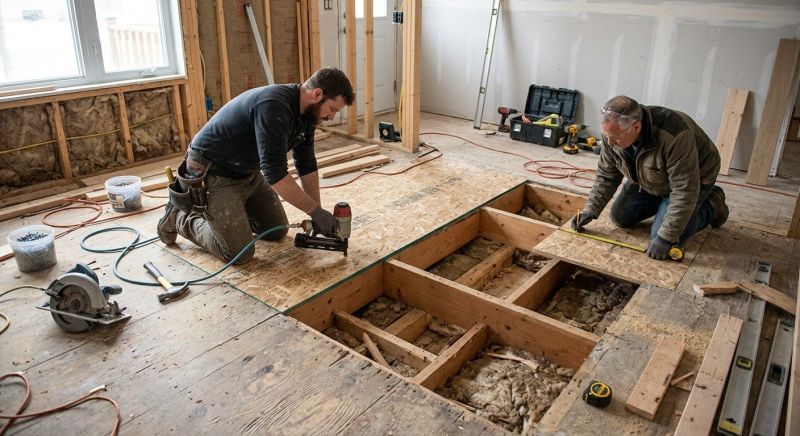 Plywood Subfloor Repair in Kansas City, KS