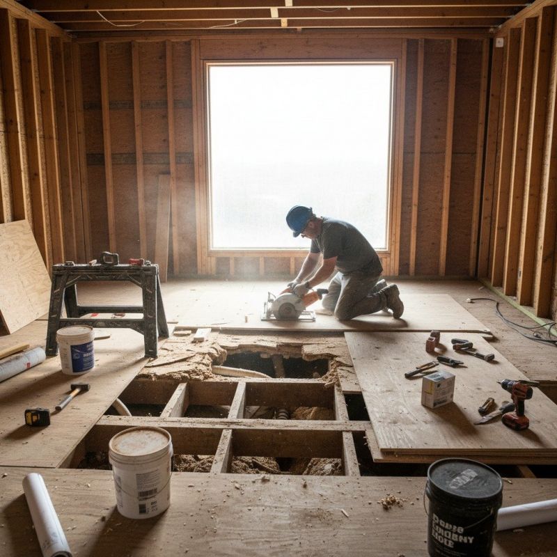 Plywood Subfloor Repair in Kansas City, KS