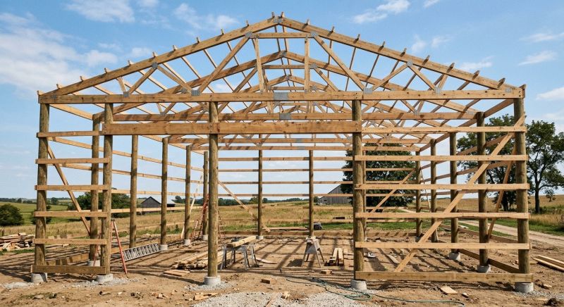 Pole Barn Framing in Conroe, TX