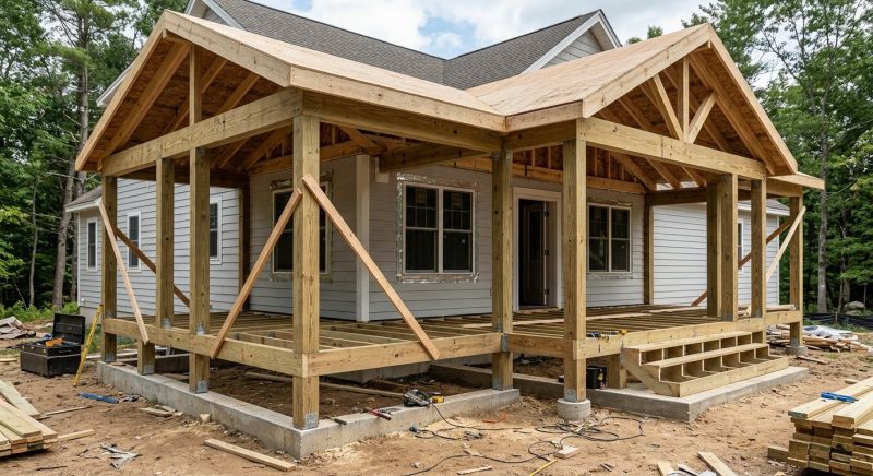 Porch Framing in Conroe, TX