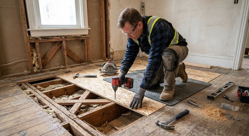 Sagging Floor Repair in Kansas City, KS