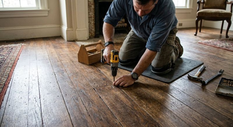 Squeaky Wood Floor Repair in Kansas City, KS