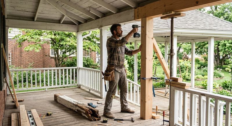 Veranda Post Replacement in Wilmington, NC