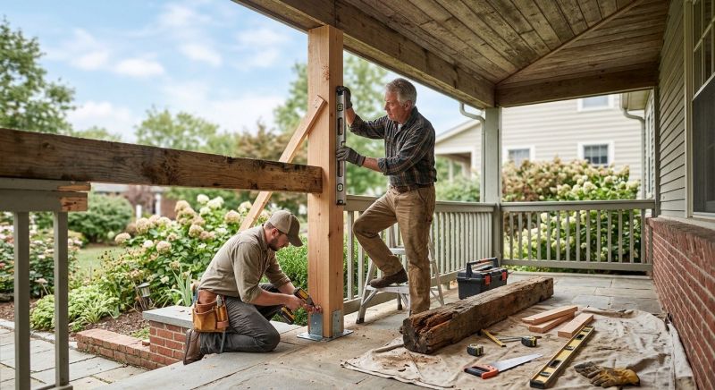 Veranda Post Replacement in Wilmington, NC