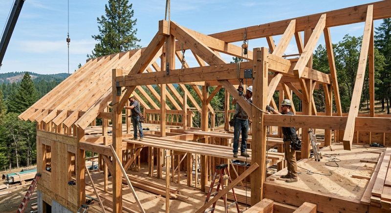 Wood Beam Installation in Wilmington, NC