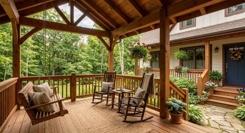Wood Porch Construction in Worcester, MA
